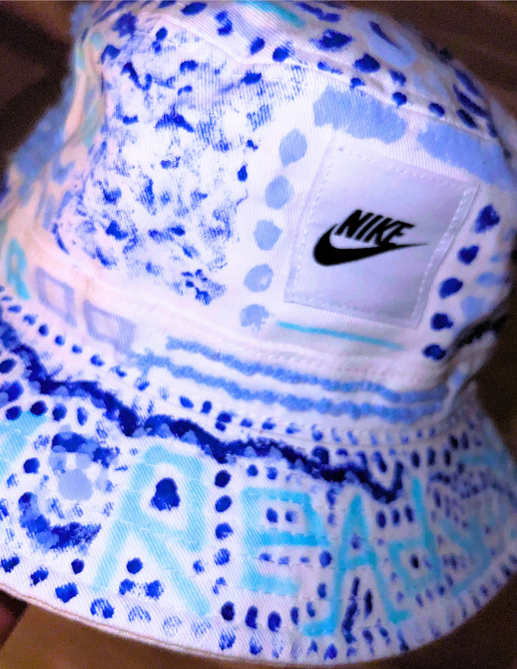 White Nike Aura Bucket Hat