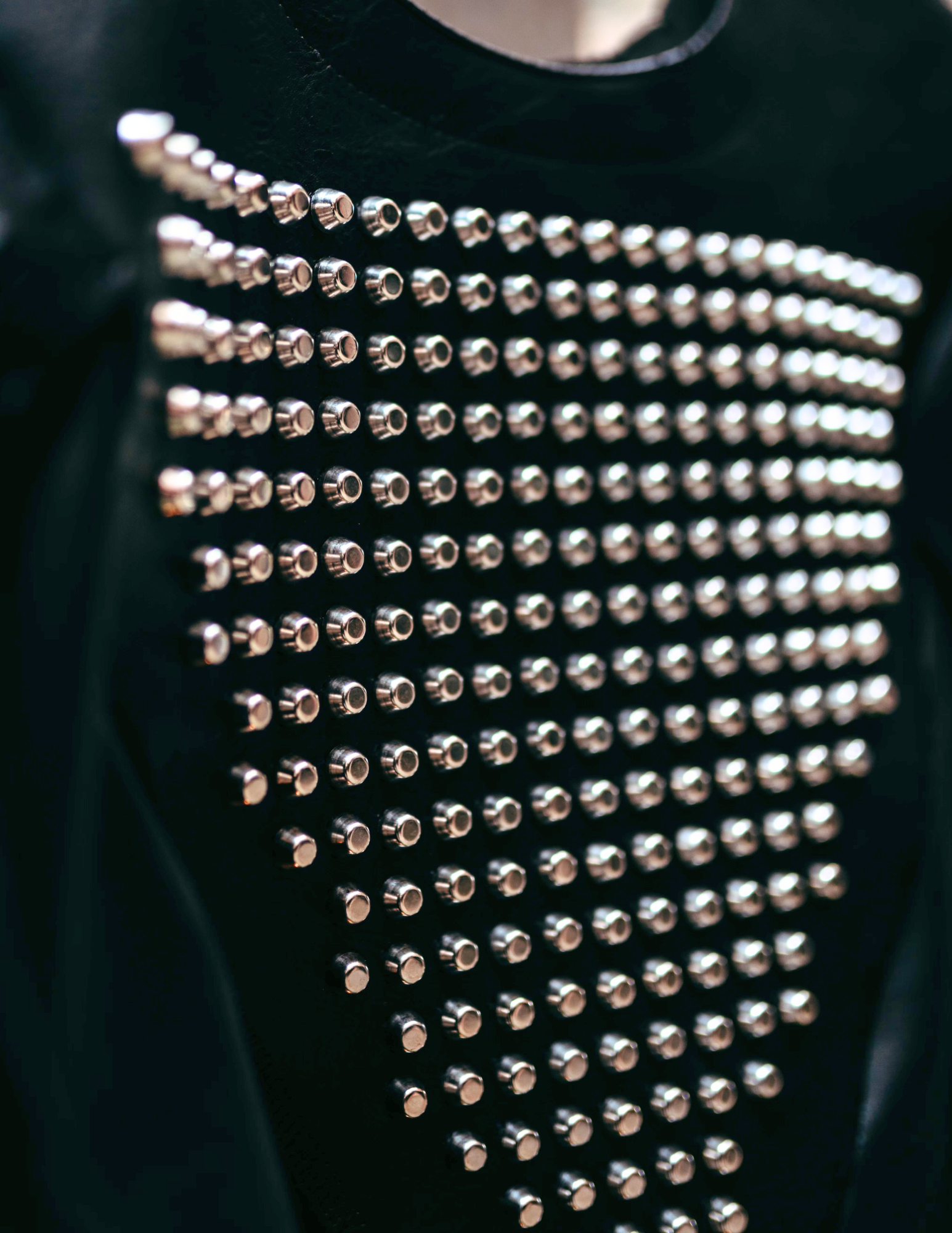 Upcycled Bullet Proof Black Tassel Shirt