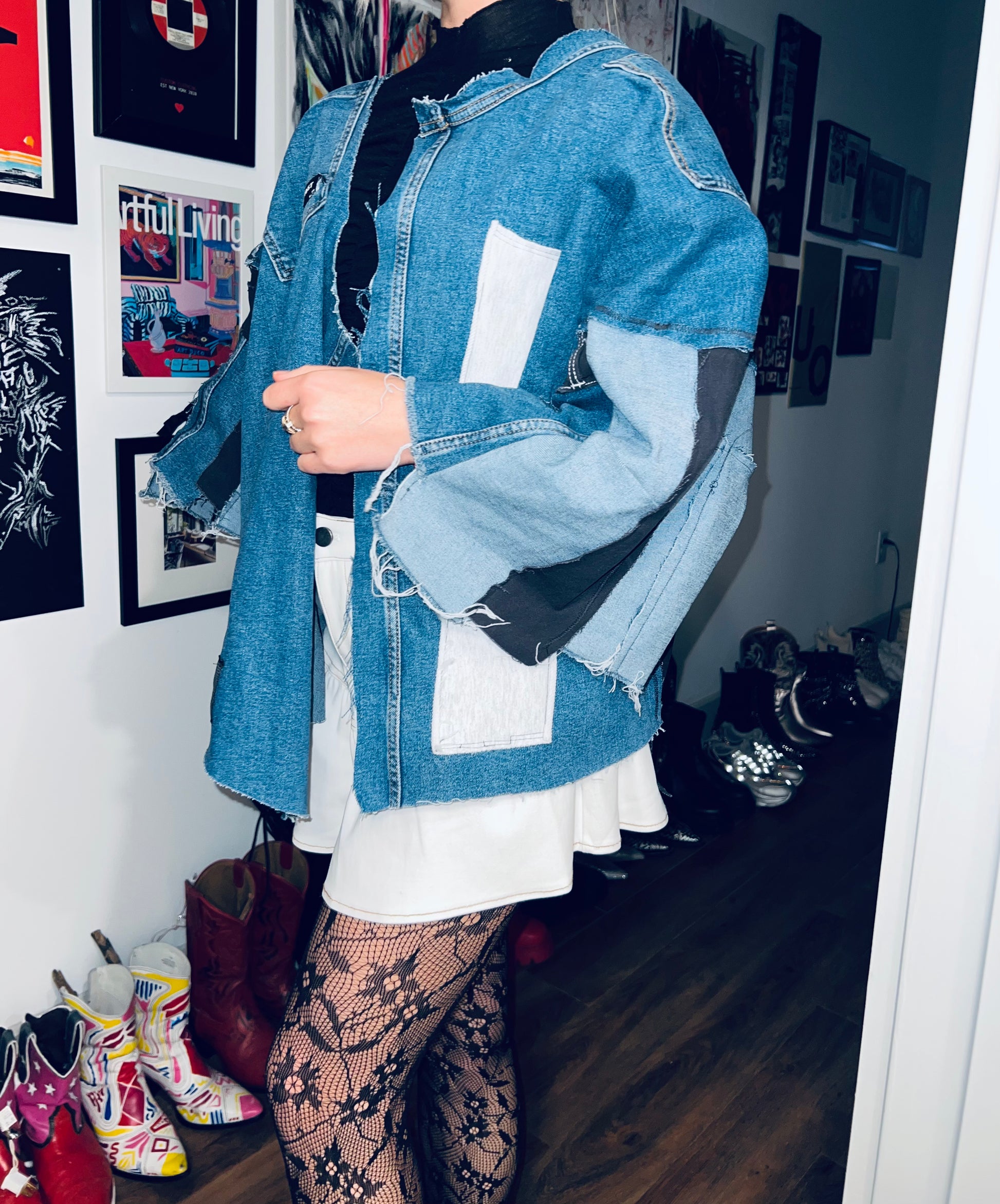 Handmade Upcycled Denim Jacket