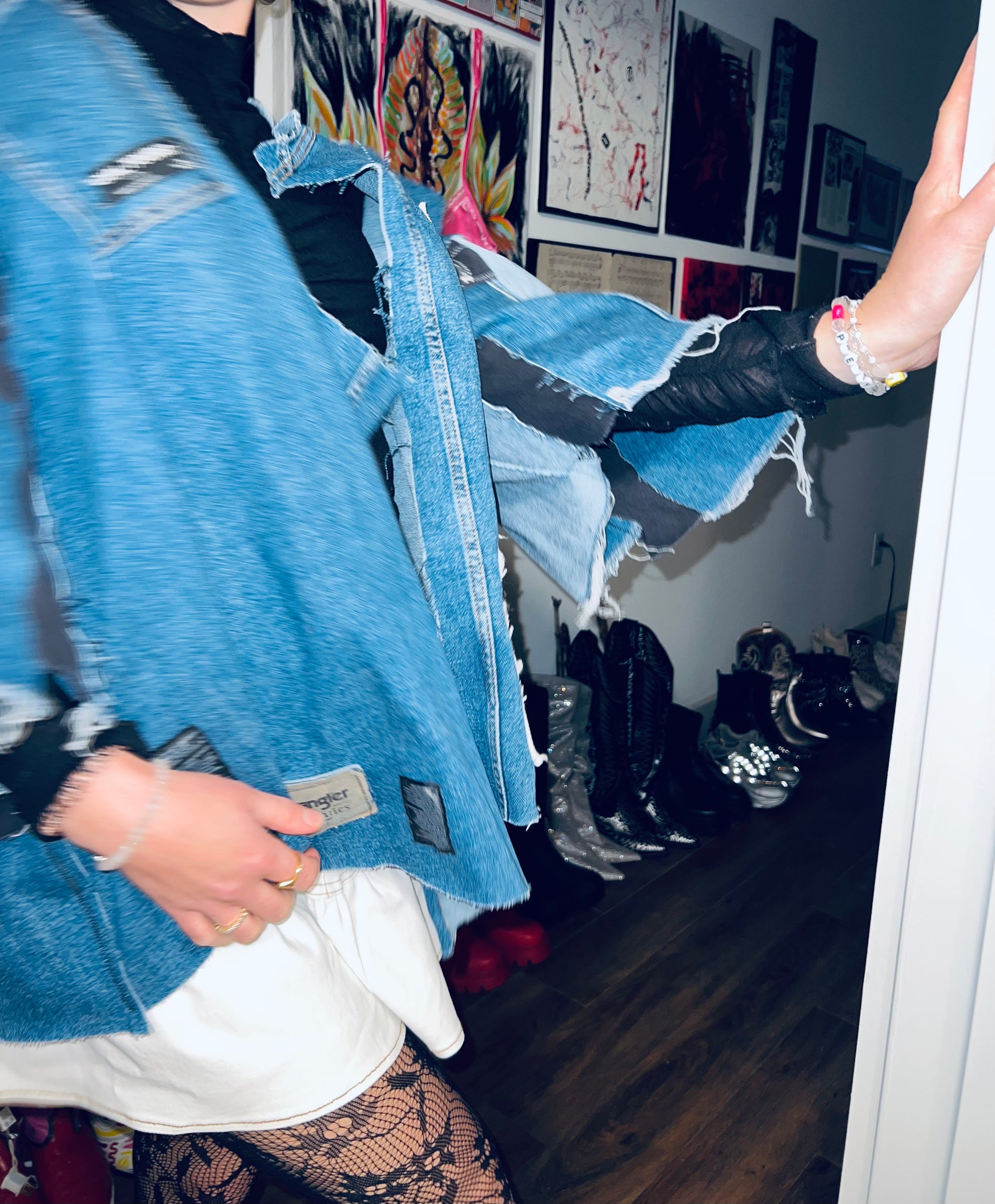 Handmade Upcycled Denim Jacket
