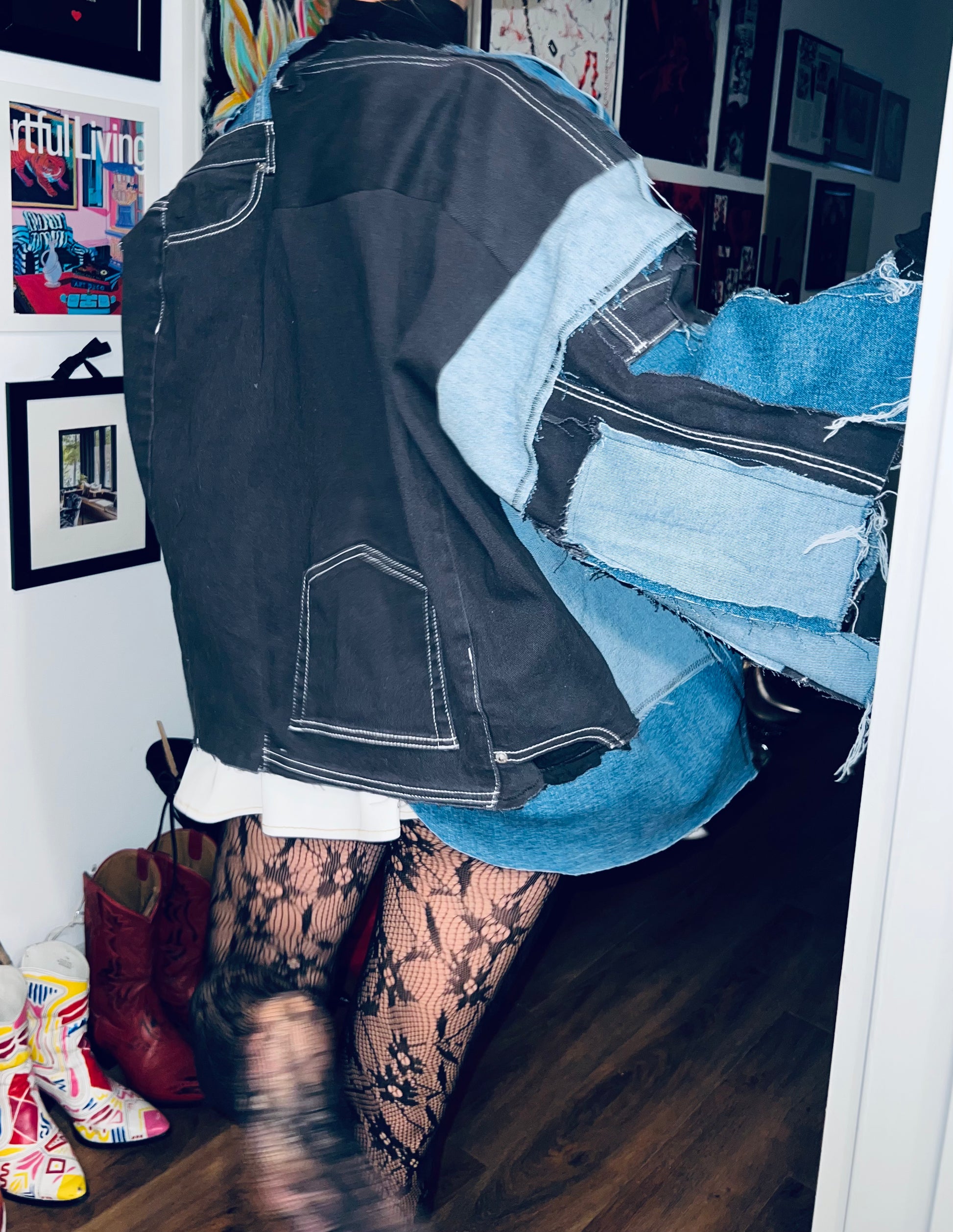 Handmade Upcycled Denim Jacket