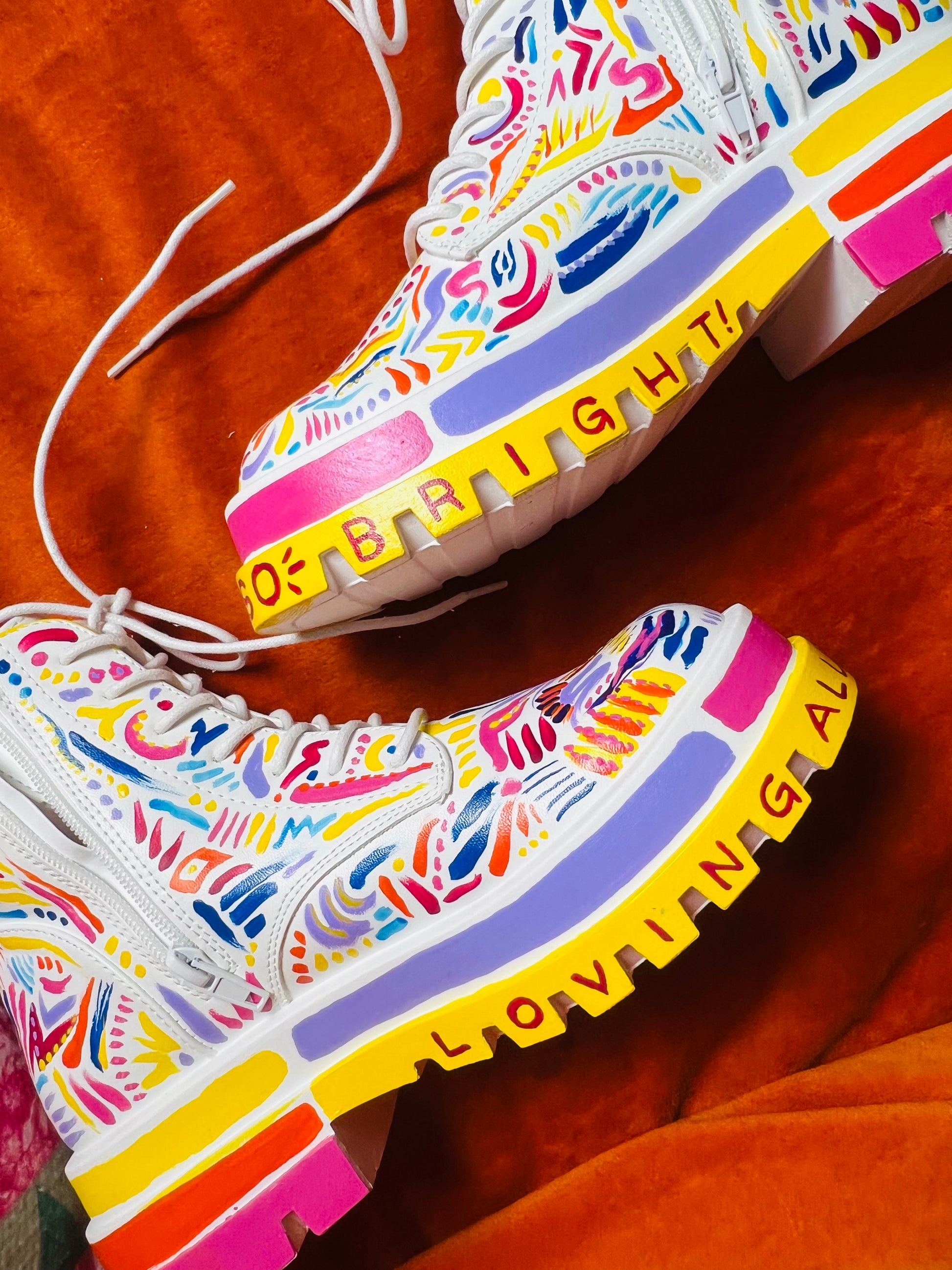 Colorful Hand Painted Boots