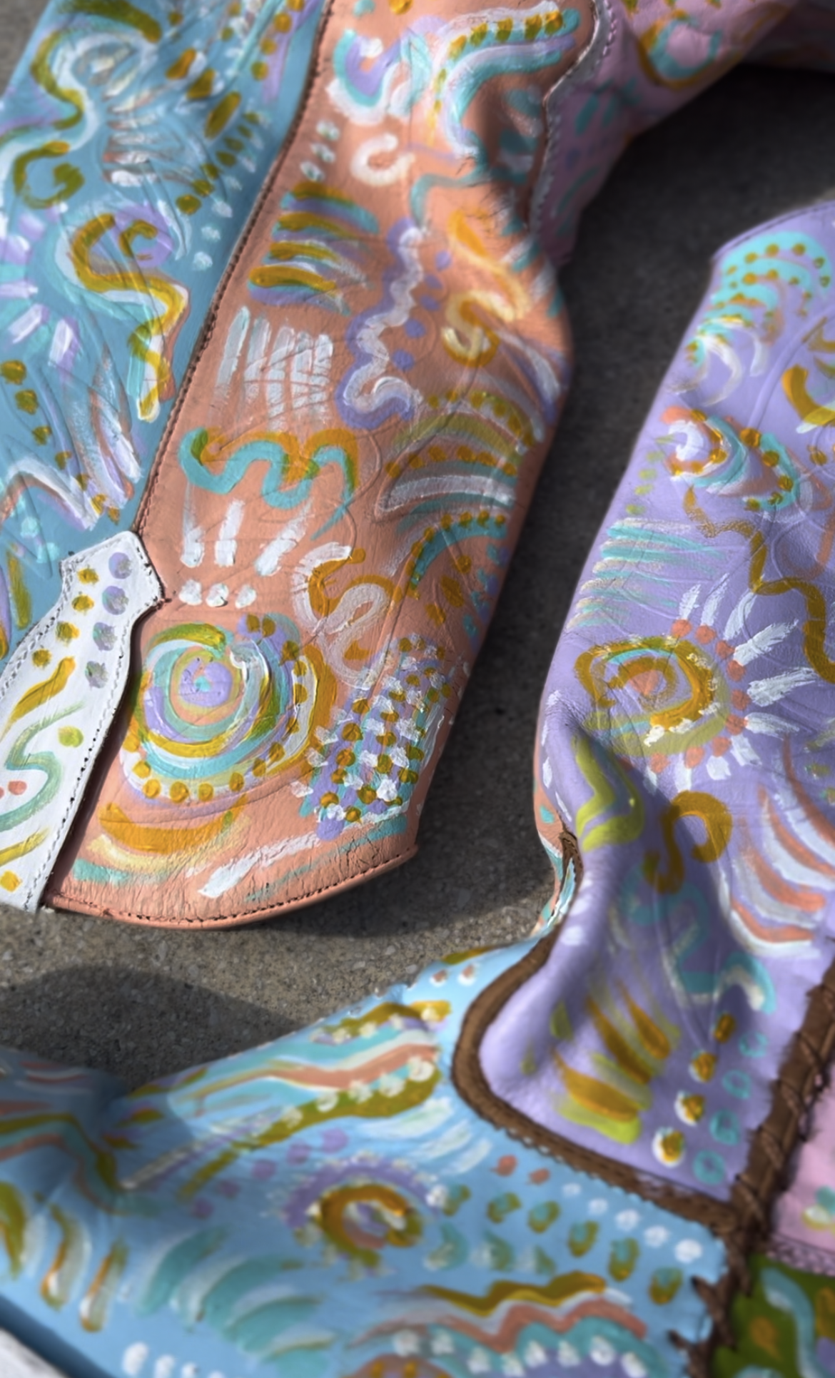 Colorful Painted Cowgirl Boots