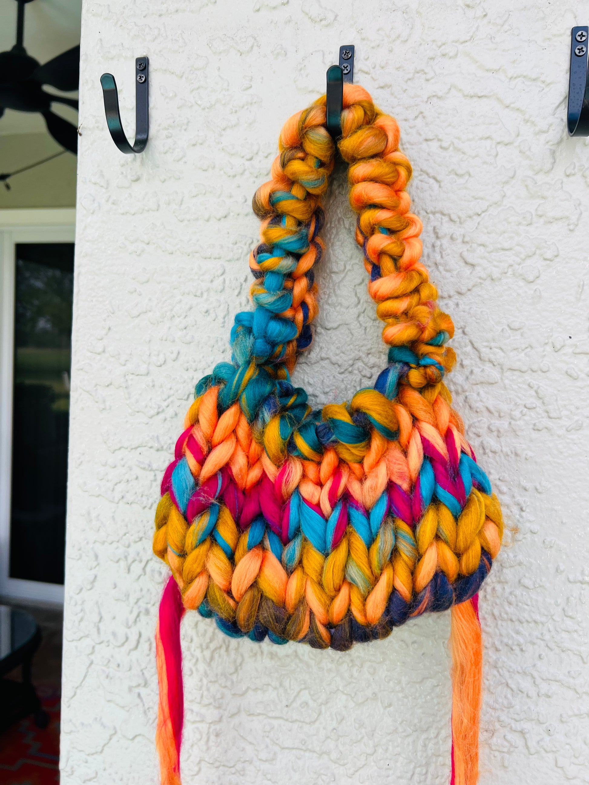 Finger Knit Purse