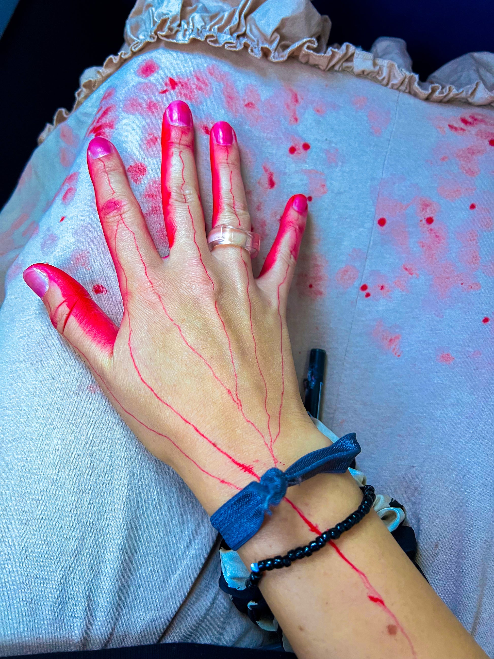 Bloody Hand Aura Drawing