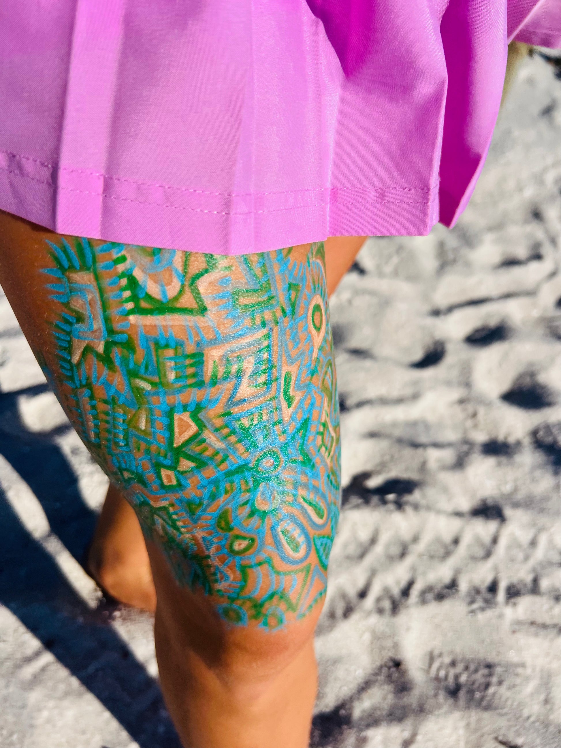 Turquoise Stitch Aura Drawing