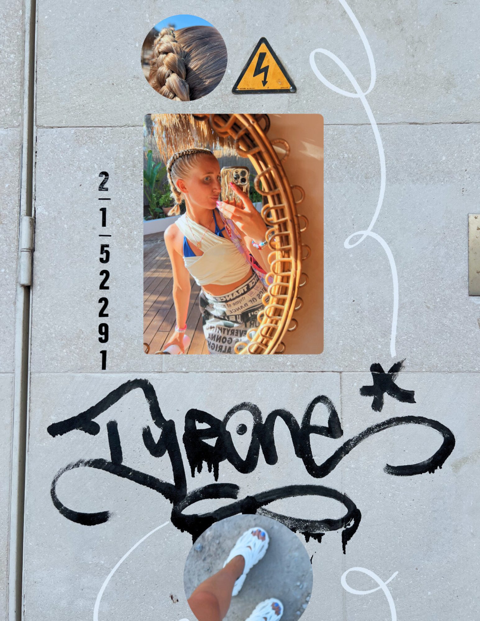 Graffiti Hair Reflection