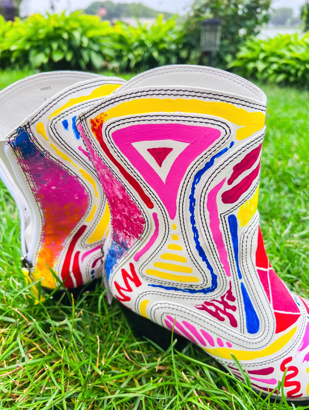 Color Aztec Cowgirl Boots
