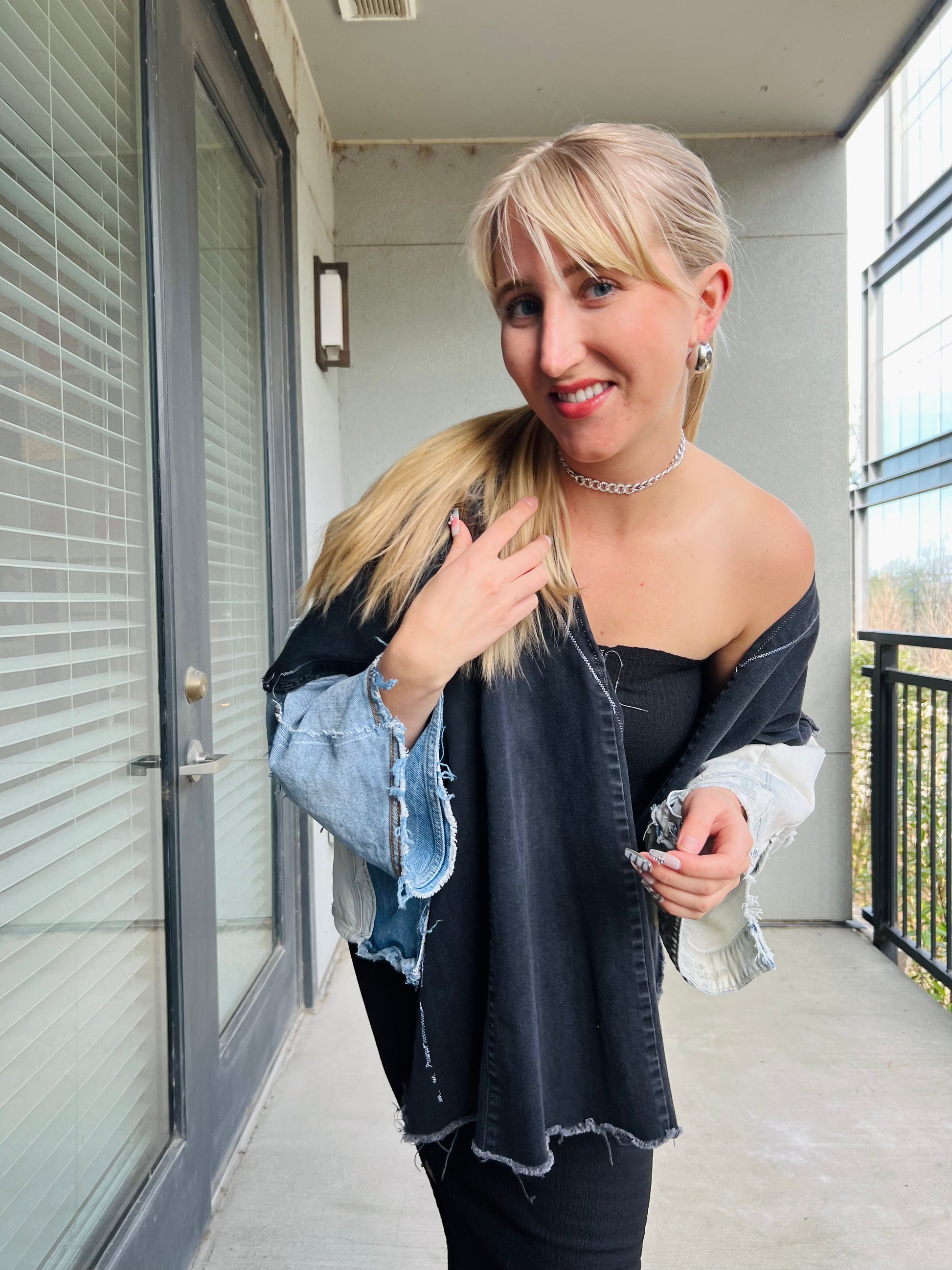 Hole in the Heart Denim Jacket