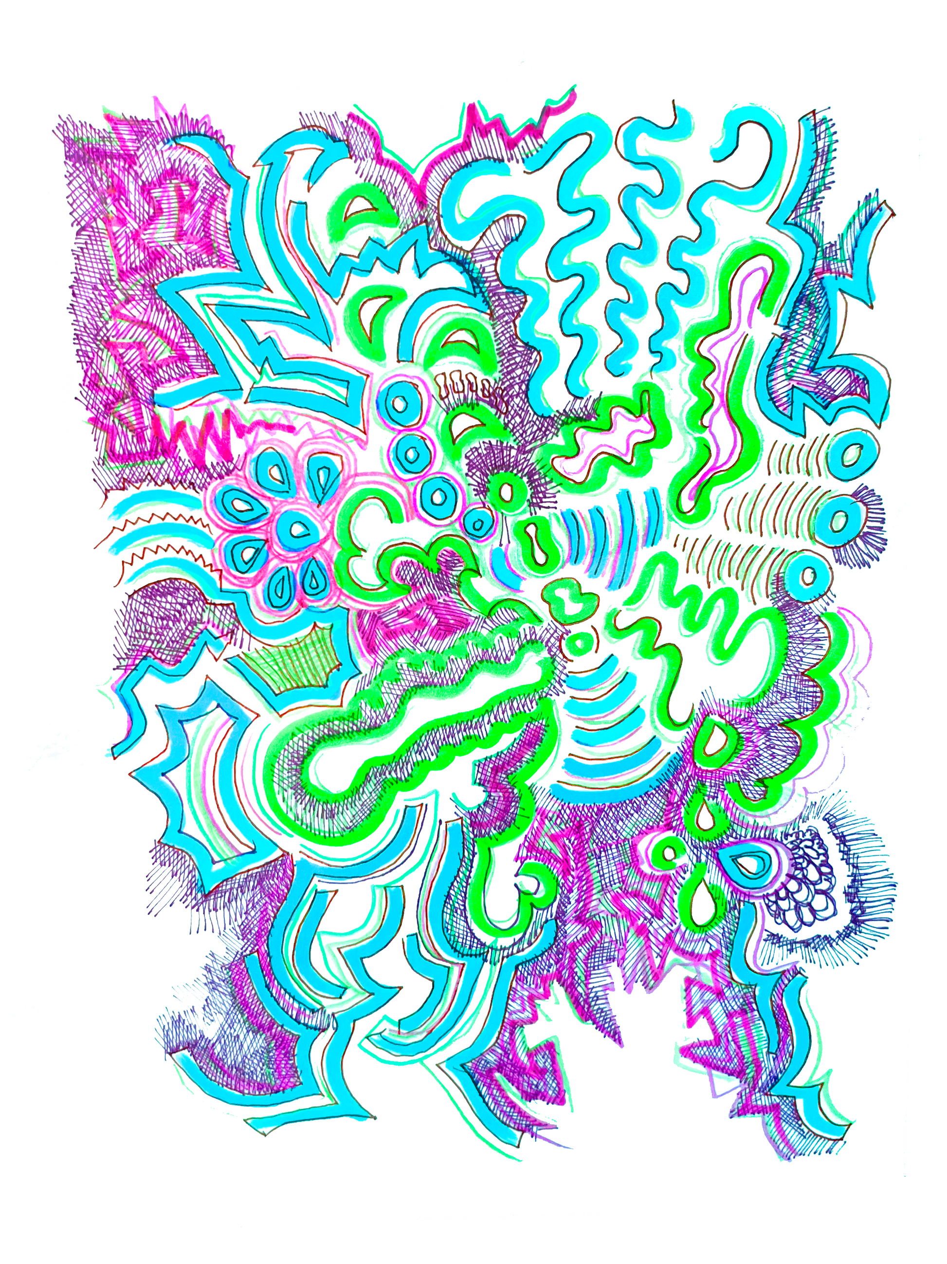 Colorful Aura Drawing